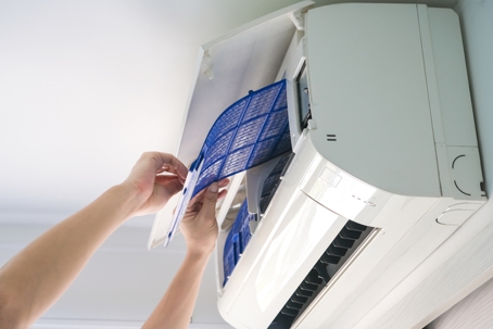 Changing air filters.